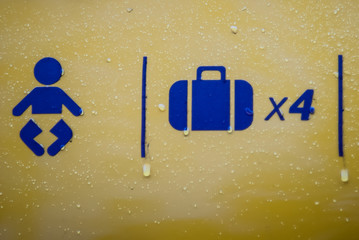 Pictogram on board a city taxi 2