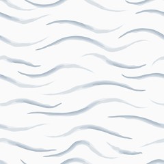 Seamless pattern with watercolor blue waves.