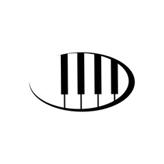 piano logo vector