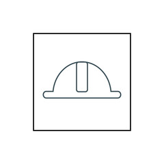Helmet or hard hat vector icon symbol isolated on white background