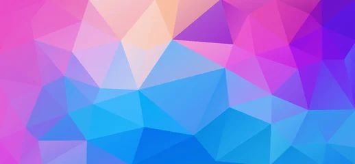 Poster Flat abstract multicolor triangle geometric wallpaper for you design © igor_shmel