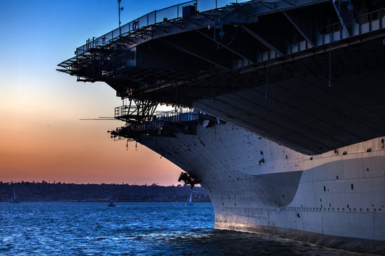 The aircraft carrier midway island in San Diego