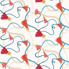 Seamless Tassels Fashion Vintage Pattern