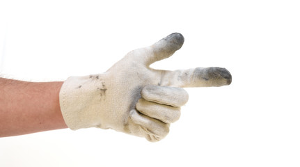 hand isolated on white