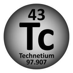 Periodic table element technetium icon.