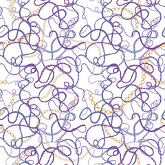 Seamless Violet Nautical Vector Background