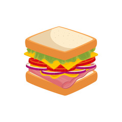 delicious sandwich food isolated icon