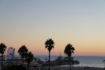 Obraz premium Santa Monica Pier Sunset