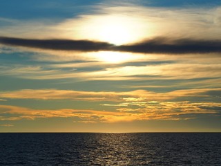 Very beautiful sunset over the sea.