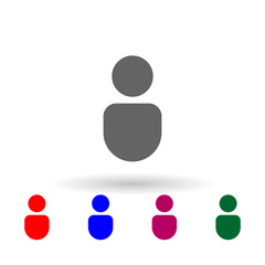 Contact multi color icon. Simple glyph, flat vector of web icons for ui and ux, website or mobile application