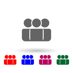 People multi color icon. Simple glyph, flat vector of web icons for ui and ux, website or mobile application