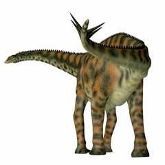 Spinophorosaurus Dinosaur Tail - Spinophorosaurus was a herbivorous sauropod dinosaur that lived in the Jurassic Period of Niger, Africa. © Catmando
