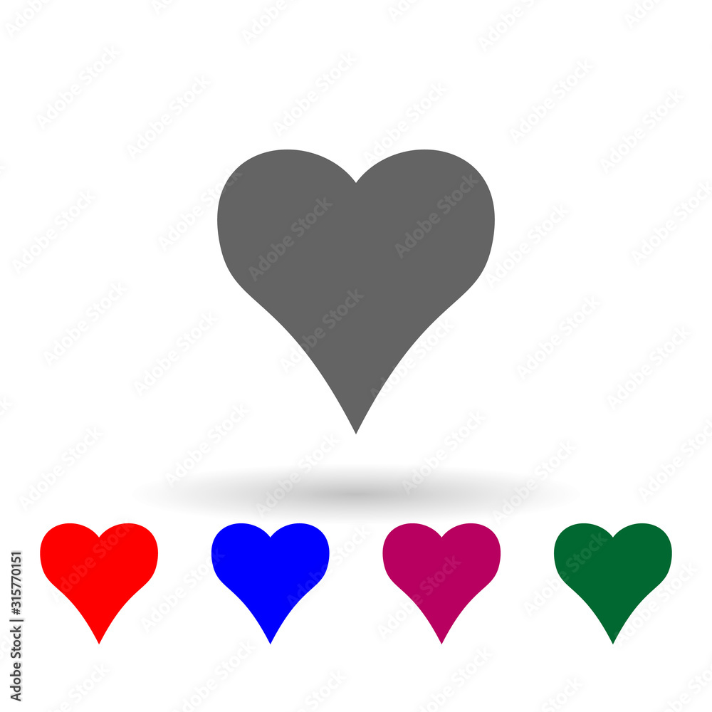 Poster a heart multi color icon. simple glyph, flat vector of web icons for ui and ux, website or mobile ap