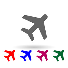 Aircraft multi color icon. Simple glyph, flat vector of web icons for ui and ux, website or mobile application