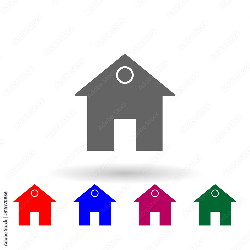 Poster stock multi color icon. simple glyph, flat vector of web icons for ui and ux, website or mobile appl