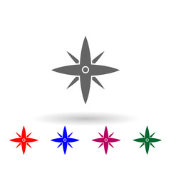 Star multi color icon. Simple glyph, flat vector of web icons for ui and ux, website or mobile application