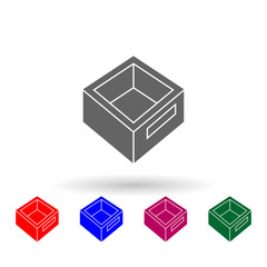 Document box multi color icon. Simple glyph, flat vector of web icons for ui and ux, website or mobile application