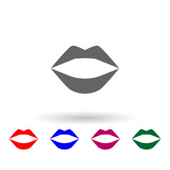 Lips multi color icon. Simple glyph, flat vector of web icons for ui and ux, website or mobile application