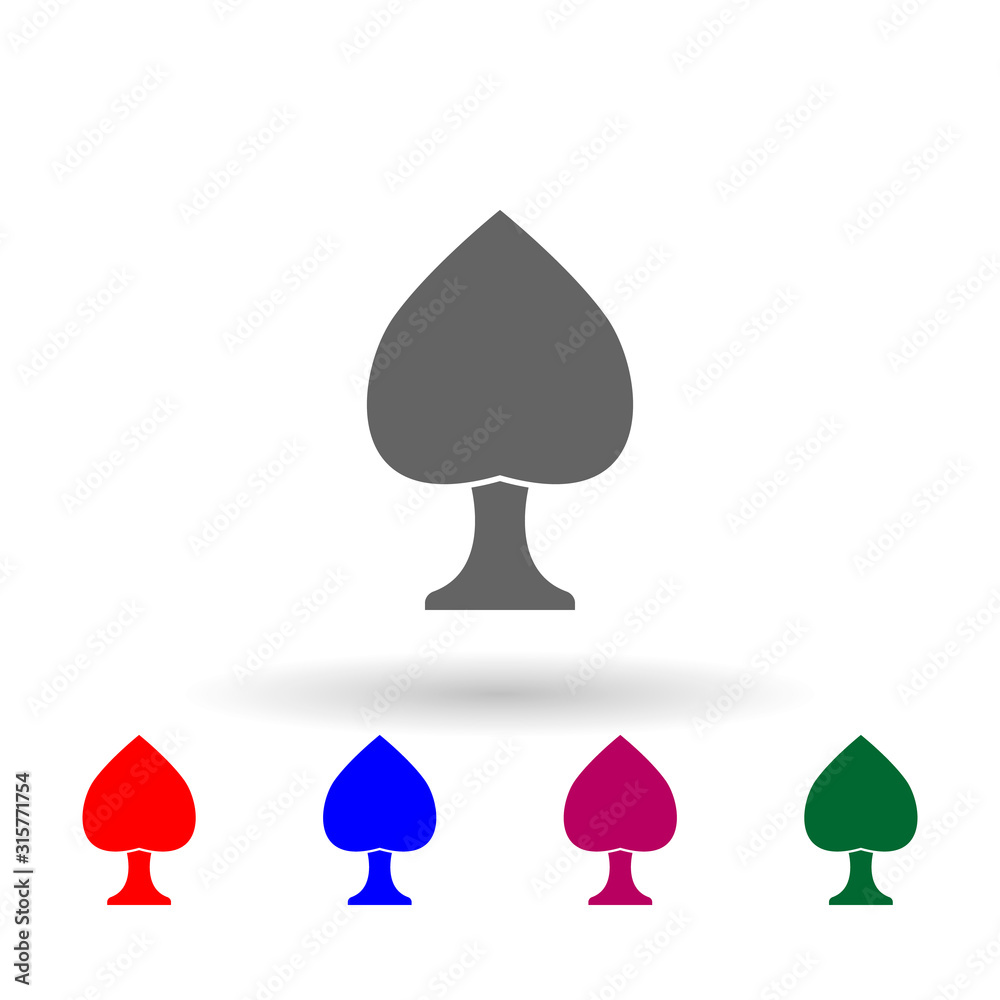 Poster tree multi color icon. simple glyph, flat vector of web icons for ui and ux, website or mobile appli