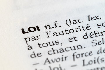 Définition du mot loi dans le dictionnaire français