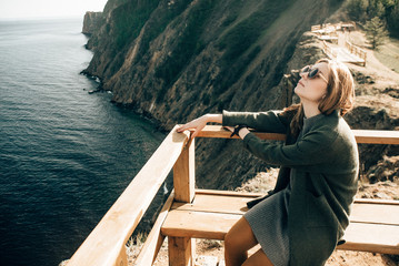 Happy lifestyle Woman outdoors portrait