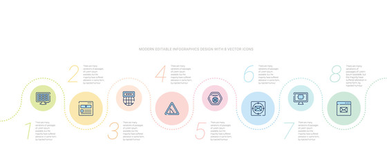 web concept infographic design template. included message closed envelope, on slider, circular graphic, darkness, land, world web icons