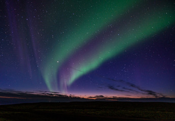 northern lights aurora borealis in the sky Iceland