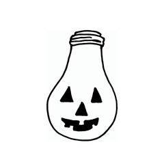 Halloween lantern diy outline sketch