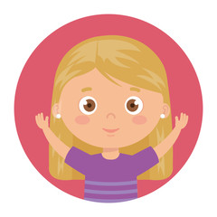 beautiful girl smiling with his hands up