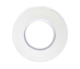 Medical sticking plaster roll isolated on white. First aid item