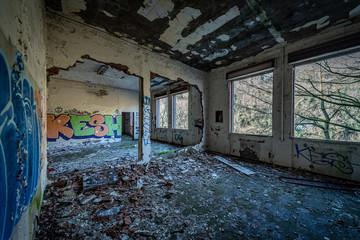 Urbex photography in a former abandoned cotton mill