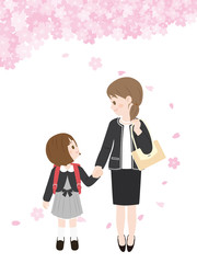 小学一年生 入学 母親