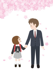 小学一年生 入学 父親