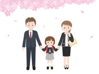 小学一年生 入学 家族