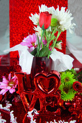 Celebrating Valentines flowers