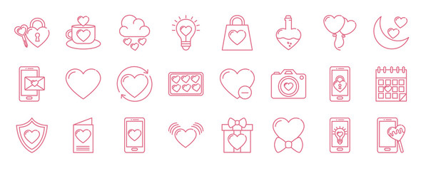 Isolated love icon set vector design