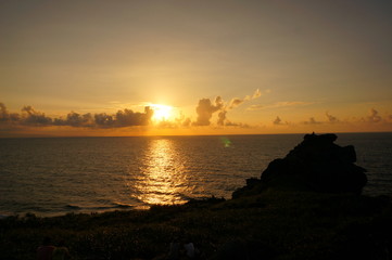Fototapeta premium the beautiful sunset in okinawa, JAPAN