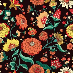 Gardinen Blumenmuster Floral seamless original pattern in vintage paisley style  © alfaolga