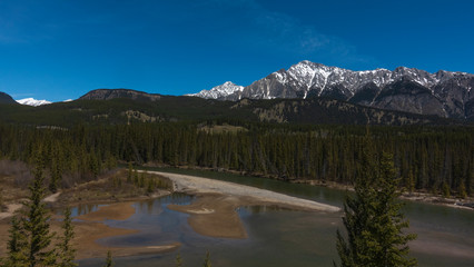 Canada's Rocky Mountains on a sunny day