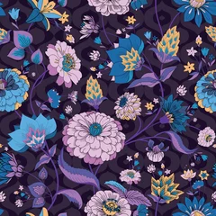 Gardinen Floral seamless original pattern in vintage paisley style © alfaolga