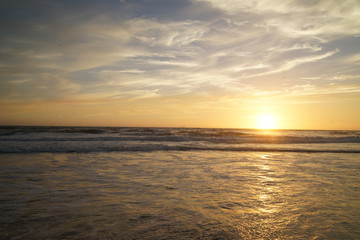 sunset on the beach