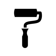 Paint brush icon design template, vector icon designed in flat style isolated on white background, solid icon vector design, can be used for web and various needs of your project