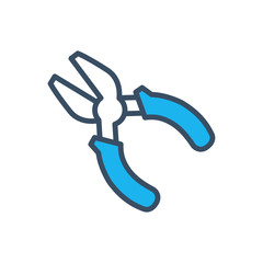 Pliers flat icon 