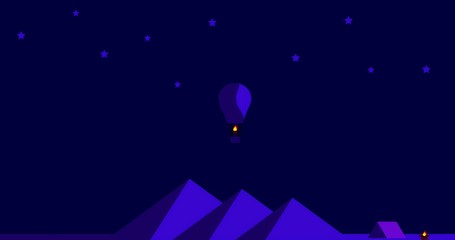 abstract background with stars and balloon