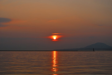 Obraz premium 夕暮れ 海 素材