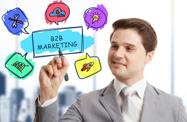 Business, Technology, Internet and network concept. B2B Business company commerce technology...