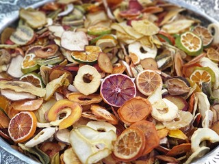 Dried fruits, various colors, delicious to eat.Dry fruits wallpaper and background. Drying is a food preservation that can be stored for a long time