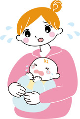 赤ちゃん　泣き止まない　困る　母親