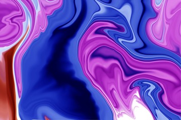abstract background of blue and pink fluid acrylic painting