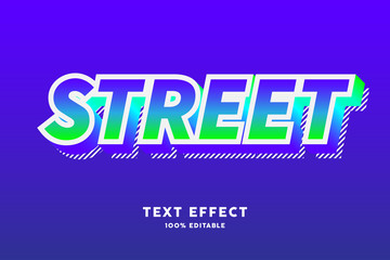 Street text effect, editable text